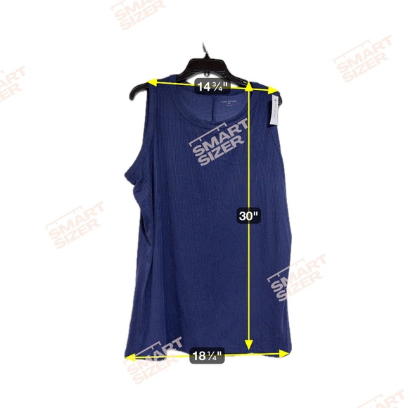 Lane Bryant Ribbed Tank Top Size 26/28 Navy Tunic Basic Minimal Layer Flowy NEW - Picture 4 of 10